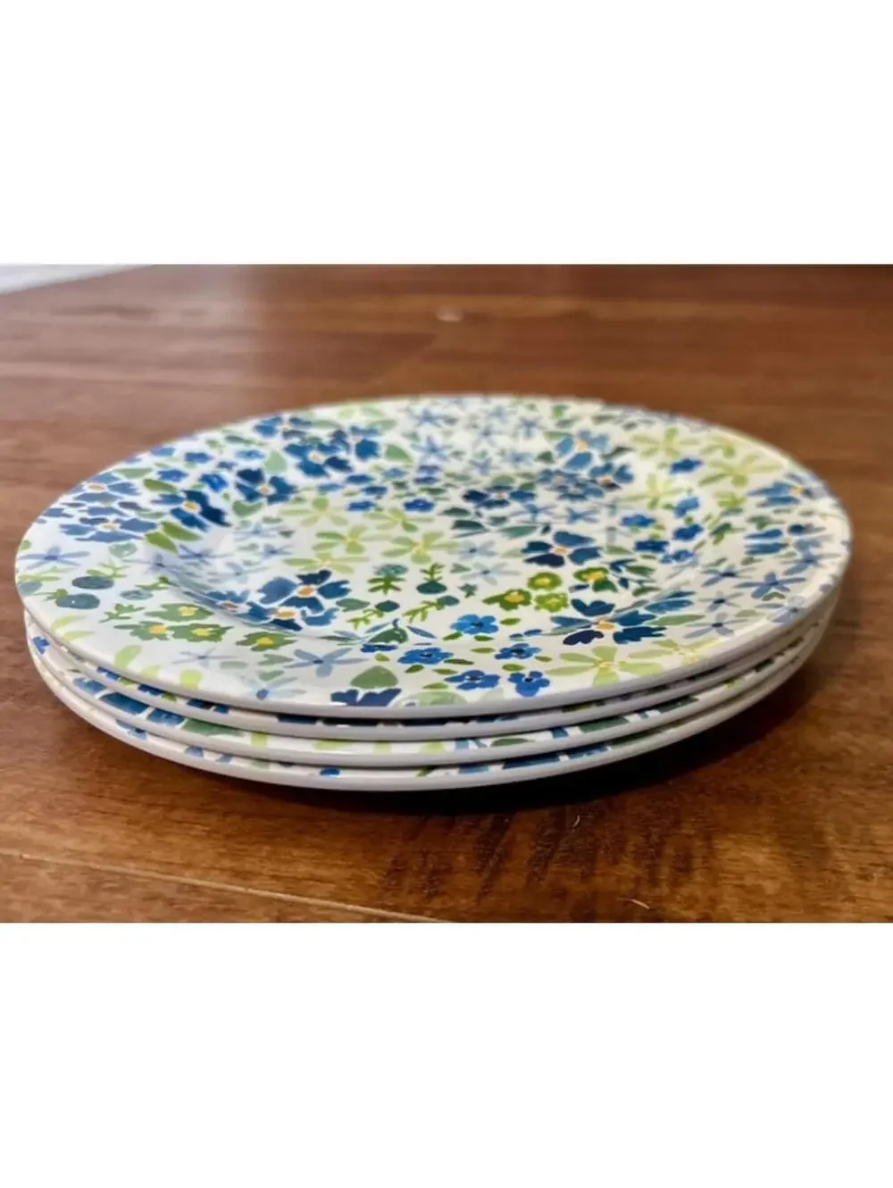 Set of 4 Ballard Designs Floral Pattern Dessert Plates